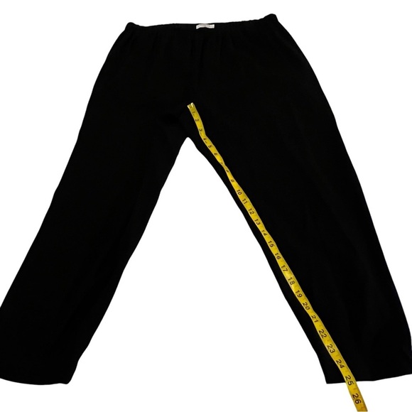 Aritzia Babaton Women’s Black Crepe Cropped Pleated Dress Pants Trousers XL - Picture 9 of 15